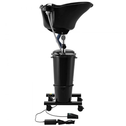 VEVOR kappersgootsteen met afvoerslang, 2 emmers, in hoogte verstelbare haarwaskuip