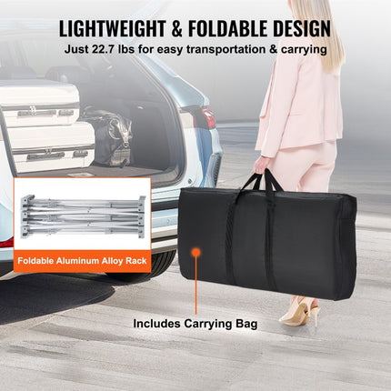 VEVOR Draagbare Beursbalie Beursbalie, 1300 x 465 x 950 mm Beursstand Beursstand, Opvouwbare Promotie Retail Bartafel, Pop-up Podium met Opbergplank, Draagtas