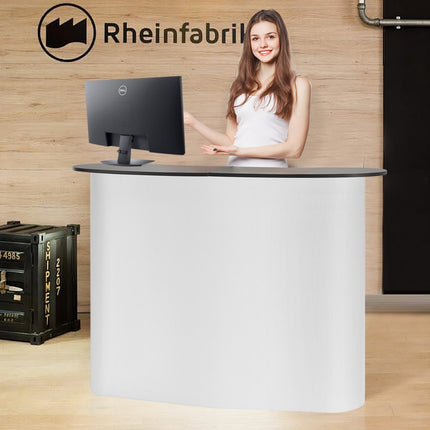 VEVOR Draagbare Beursbalie Beursbalie, 1300 x 465 x 950 mm Beursstand Beursstand, Opvouwbare Promotie Retail Bartafel, Pop-up Podium met Opbergplank, Draagtas