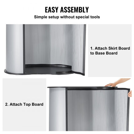 VEVOR Draagbare Beursbalie Beursbalie, 900 x 490 x 940 mm Beursstand Beursstand, Opvouwbare Promotie Retail Bartafel, Pop-up Podium met Opbergplank, Draagtas