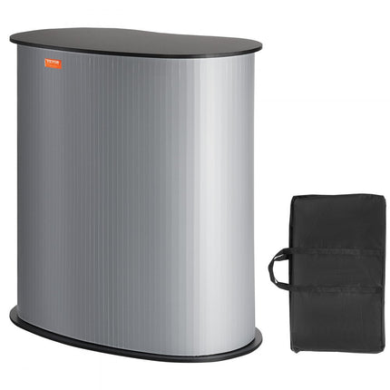 VEVOR Draagbare Beursbalie Beursbalie, 900 x 490 x 940 mm Beursstand Beursstand, Opvouwbare Promotie Retail Bartafel, Pop-up Podium met Opbergplank, Draagtas