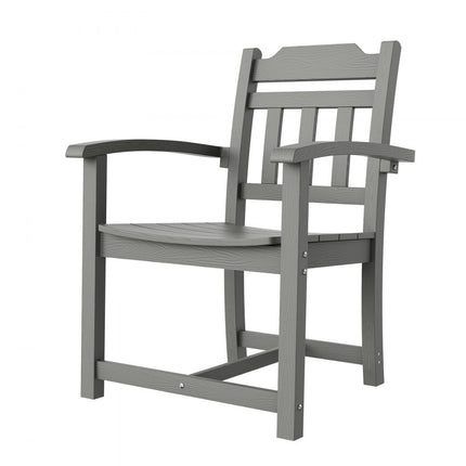 VEVOR 5-delige tuinmeubelset, balkonmeubelset, 1 tafel + 4 stoelen, 150 kg / 150 kg, zitgroep, weerbestendig, zonbestendig, eetgroep, tuin, terrasmeubelset, modern balkonmeubilair, lichtgrijs