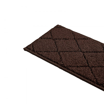 VEVOR trapmatten rechthoekige trapmatten 716 x 232 mm bruin 15 stuks traptapijt trapmatten duurzaam onderhoudsvriendelijk antislip traptapijt trapmat voor binnen gebruik structuur