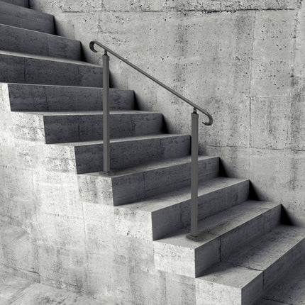 VEVOR Balustrade Trap Trapleuning Smeedijzeren Leuning Pas 2 van 3 Stappen Armsteun Antislip Handgreep Stappen Trap Leuning Windtrap Leuning