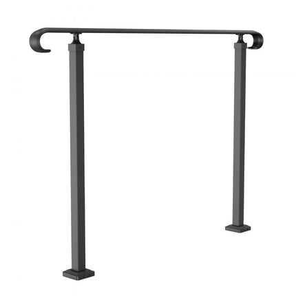 VEVOR Balustrade Trap Trapleuning Smeedijzeren Leuning 48 cm Armsteun Antislip Handgreep Ijzer Zwart Stappen Trap Leuning Windtrap Leuning