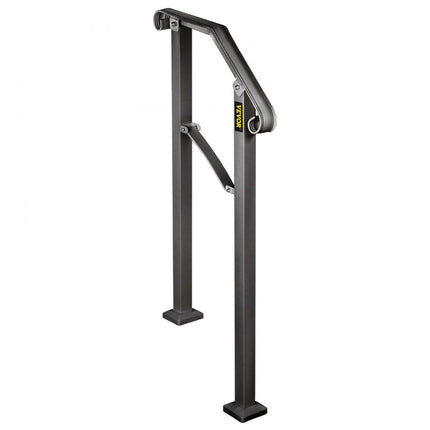 VEVOR Balustrade Trap Smeedijzeren Leuning 2-3 Treden Trap Leuning 37 cm Leuning Rail Afstand Tussen Palen 71 cm Outdoor Indoor Trapleuning