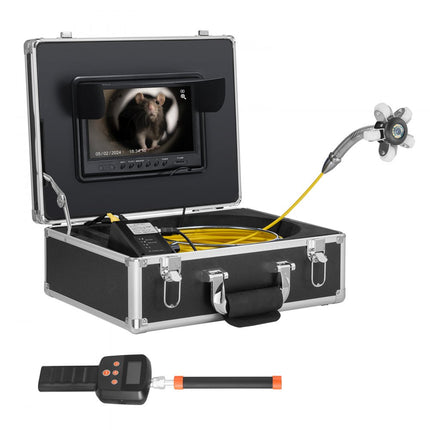 VEVOR leidingcamera 50m rioolcamera 9 inch HD inspectiecamera met 512 Hz locatie