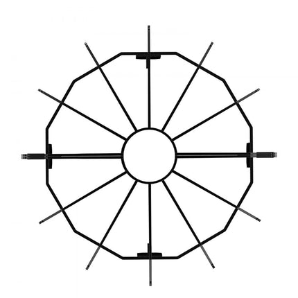 VEVOR Houten rooster, 27" zwaar uitgevoerd wielvuurrooster met 6 steunpoten, massieve gepoedercoate stalen staven, brandhouthouder voor houtkachel en buitencampingvuurplaats