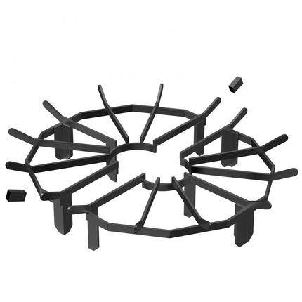 VEVOR Houten rooster, 27" zwaar uitgevoerd wielvuurrooster met 6 steunpoten, massieve gepoedercoate stalen staven, brandhouthouder voor houtkachel en buitencampingvuurplaats