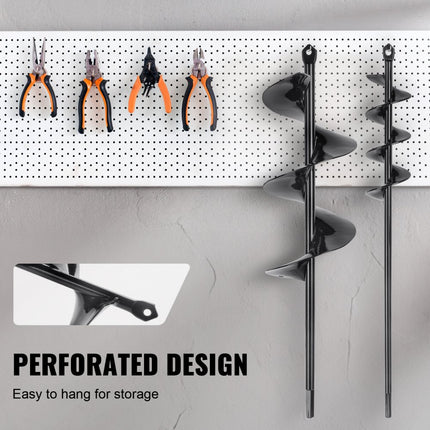 VEVOR tuinvijzel φ47x400m en φ97x400mm grondboor voor elektrische boor PCM stalen paalvijzel geschikt voor 3/8"(9,53mm) zeskantboormachine draaivijzel aardegatboor voor het planten en mengen van zaden