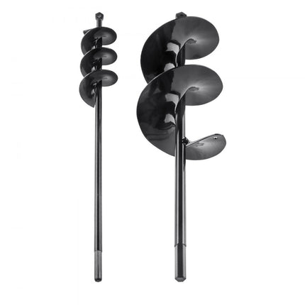 VEVOR tuinvijzel φ47x400m en φ97x400mm grondboor voor elektrische boor PCM stalen paalvijzel geschikt voor 3/8"(9,53mm) zeskantboormachine draaivijzel aardegatboor voor het planten en mengen van zaden