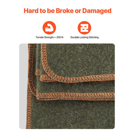 VEVOR campingdeken wollen deken 1,62x2,23m deken kamperen wandelen reizen militair groen