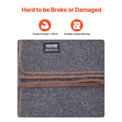 VEVOR campingdeken wollen deken 1,62x2,23m deken kamperen wandelen reizen lichtgrijs