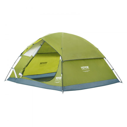 VEVOR kampeertent 3-persoons pop-up tent 214 x 214 x 122 cm koepeltentzeil van 190T Dacron + 150D Oxford-frame van 7,62 mm glasvezel trekkingtent festivaltent groen ideaal voor campingfestivals