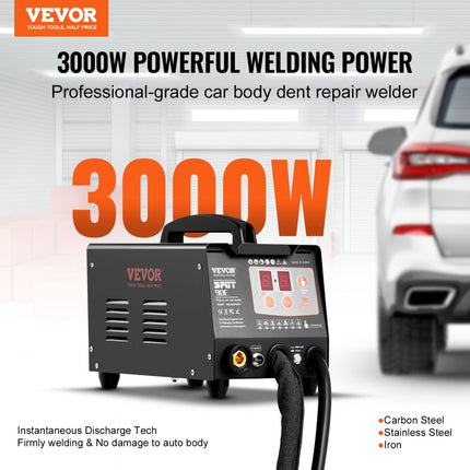 VEVOR deukspotter 3kW puntlasapparaat deukreparatieset 2 laspistolen