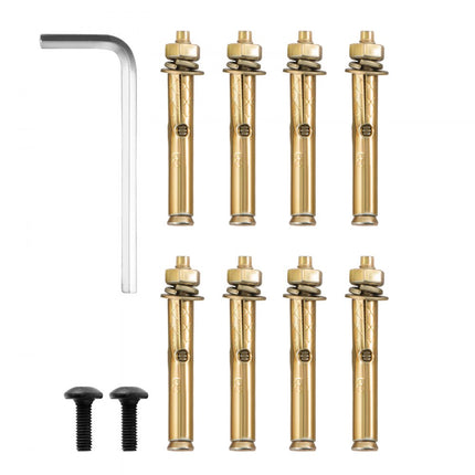 VEVOR Balustrade Trap Trapleuning Leuningen voor Trappen Lengte 121,9 cm Aluminium Leuning Hoogte 86,4 cm Stairs Outdoor Handrail 2 mm Dikke Leuning