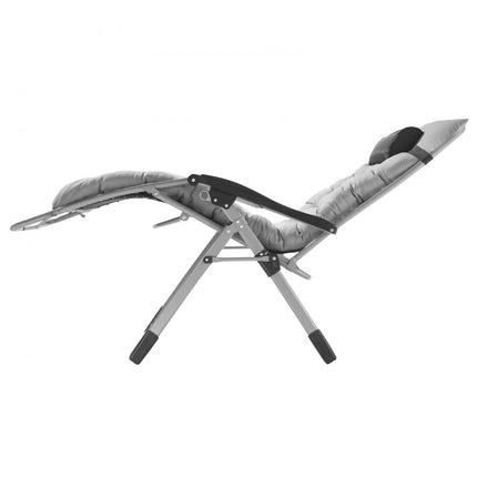 VEVOR ligstoel opklapbaar ligbed 83,8cm tuinligstoel met kussen grijs