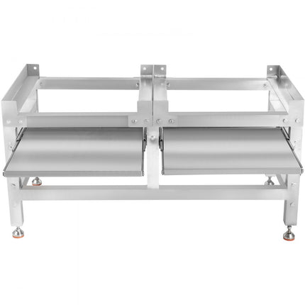 VEVOR Wasmachineverhoging 268 kg, Wasmachine Verhoger Voetstuk 122 x 66 x 56 cm, Wasmachine Basisstandaard met 2 Plank, Wasmachine Basis Aluminiumlegering en Roestvrij Staal, Onderstel Voor Wasmachine