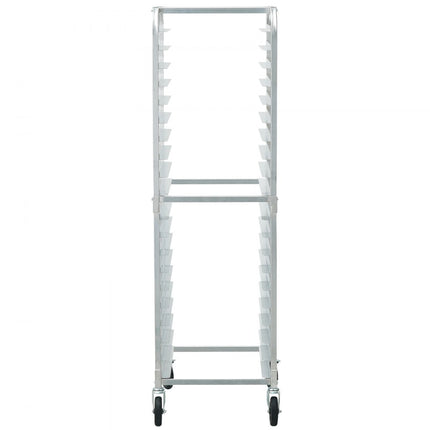 VEVOR Broodjesstandaard 20 niveaus Commerciële bakkerijstandaard met remwielen, aluminium rekwagenopslag, broodbakapparatuur Draagvermogen 240 kg, 660 x 517 x 1767 mm