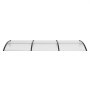 VEVOR voordeurluifel 965 x 2975 mm dakbedekking UF50+ PC zonweringsfolie voordeurluifel PC plaat + ABS beugel + aluminium connector bureauluifel UV-bestendig voordeurdak bureauboogluifel