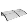 VEVOR luifel voordeur 965x1987mm dakbedekking UF50+ PC zonwerende folie voordeurluifel PC plaat + ABS beugel + aluminium connector bureauluifel UV-bestendig voordeurdak bureauboogluifel
