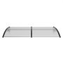 VEVOR luifel voordeur 965x1987mm dakbedekking UF50+ PC zonwerende folie voordeurluifel PC plaat + ABS beugel + aluminium connector bureauluifel UV-bestendig voordeurdak bureauboogluifel