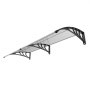 VEVOR luifel voordeur 965x1987mm dakbedekking UF50+ PC zonwerende folie voordeurluifel PC plaat + ABS beugel + aluminium connector bureauluifel UV-bestendig voordeurdak bureauboogluifel