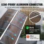 VEVOR voordeurluifel 965 x 1017 mm dakbedekking UF50+ PC zonweringsfolie voordeurluifel PC plaat + ABS beugel + aluminium connector bureauluifel UV-bestendig voordeurdak bureauboogluifel
