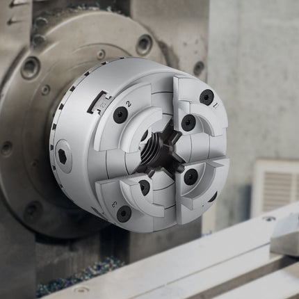 VEVOR KP2-3/4 klauwplaat 4-klauw φ70 mm klauwplaat gemaakt van 45# klembereik 30-47 mm boorkop interne draad 1x8 TPI draaibank uitlijningsnauwkeurigheid ≤0,3 mm draaibank klauwplaat draaibank klauwplaat