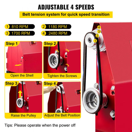 VEVOR 40''*14" Houtdraaibank Machine 220V 4 Snelheid Geluidsarm 375W Stabiel