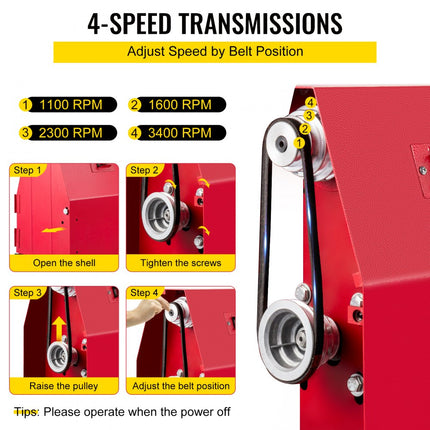 VEVOR Kralen Slijpen Machine Mini Tafelmodel Draaibank 350x500mm, Vermogen 400W Kleine Houtdraaibanken, Fase Enkel Mini Houtbewerking Draaibank, Mini Nauwkeurige Houtdraaibank voor Polijsten Snijden