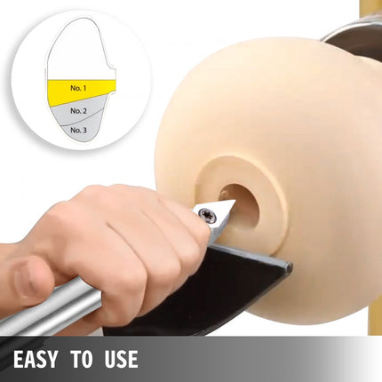 VEVOR Houtdraaigereedschap Draaibankbeitels 4-stuks Carbide Draaibank Gereedschap