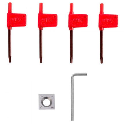 VEVOR Houtdraaigereedschap Draaibankbeitels 4-stuks Carbide Draaibank Gereedschap