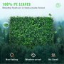 VEVOR Kunstmatig Buxus Hegpaneel, 12 Stuks, 50,8 x 50,8 cm, Kunstmatige Heggen, Kunstmatige Buxusomheining, Nep Klimop Realistisch Effect Groene Plastic Decoratie Voor Tuinen en Werven, 4 cm Dikte