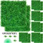VEVOR Kunstmatig Buxus Hegpaneel, 12 Stuks, 50,8 x 50,8 cm, Kunstmatige Heggen, Kunstmatige Buxusomheining, Nep Klimop Realistisch Effect Groene Plastic Decoratie Voor Tuinen en Werven, 4 cm Dikte