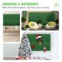 VEVOR Kunstmatig Buxus Hegpaneel, 12 Stuks, 61 x 40,6 cm, Kunstmatige Heggen, Kunstmatige Buxusomheining, Nep Klimop UV Realistisch Effect Groene Plastic Decoratie Voor Tuinen en Werven, 4 cm Dikte