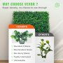 VEVOR Kunstmatig Buxus Hegpaneel, 24 Stuks, 50,8 x 50,8 cm, Kunstmatige Heggen, Kunstmatige Buxusomheining, Nep Klimop Realistisch Effect Groene Plastic Decoratie Voor Tuinen en Werven, 4 cm Dikte