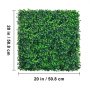 VEVOR Kunstmatig Buxus Hegpaneel, 24 Stuks, 50,8 x 50,8 cm, Kunstmatige Heggen, Kunstmatige Buxusomheining, Nep Klimop Realistisch Effect Groene Plastic Decoratie Voor Tuinen en Werven, 4 cm Dikte