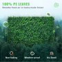 VEVOR Kunstmatig Buxus Hegpaneel, 24 Stuks, 61 x 40,6 cm, Kunstmatige Heggen, Kunstmatige Buxusomheining, Nep Klimop UV Realistisch Effect Groene Plastic Decoratie Voor Tuinen en Werven, 4 cm Dikte