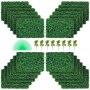 VEVOR Kunstmatig Buxus Hegpaneel, 24 Stuks, 61 x 40,6 cm, Kunstmatige Heggen, Kunstmatige Buxusomheining, Nep Klimop UV Realistisch Effect Groene Plastic Decoratie Voor Tuinen en Werven, 4 cm Dikte