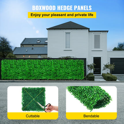 Vevor Kunstmatige Buxus Heggen Panelen 6 Stuks 50,8x50,8cm Kunstmatig Hegpaneel