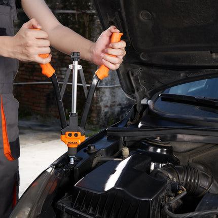 VEVOR klinkmoertangenset blindklinkmoertang 410 mm, klinknageltang 13 sets moeren en doornen, klinkmoergereedschap M3 M4 M5 M6 M8 M10 M12 professionele handklinknageltang, klinkmachine draadmoerklinknagels