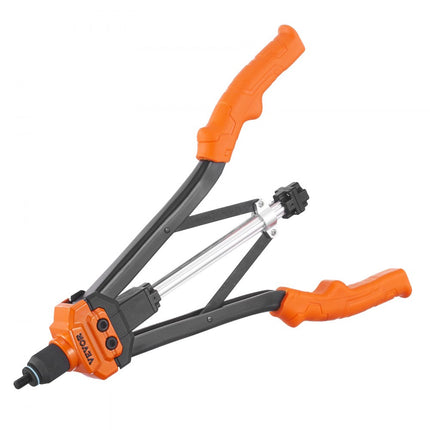 VEVOR klinkmoertangenset blindklinkmoertang 410 mm, klinknageltang 13 sets moeren en doornen, klinkmoergereedschap M3 M4 M5 M6 M8 M10 M12 professionele handklinknageltang, klinkmachine draadmoerklinknagels