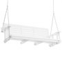 VEVOR Hollywood schommel cederhout, 1702x710x600mm, terrasschommel voor erf en tuin, verbeterd draagvermogen van ca. 400 kg, robuuste schommelstoelbank met ophangkettingen voor buitengebruik, wit