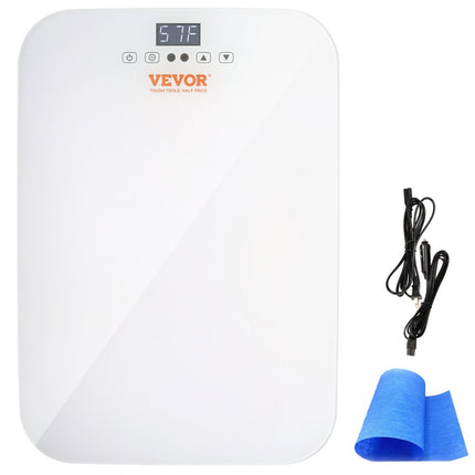 VEVOR 20 L / 22 blikjes minikoelkast, 2 in 1 kleine koelkast koel- en verwarmingsfunctie, drankenkoelkast met bedieningspaneel 12 V DC / 220 V AC voor kantoren en slaapzalen, dranken, cosmetica, wit