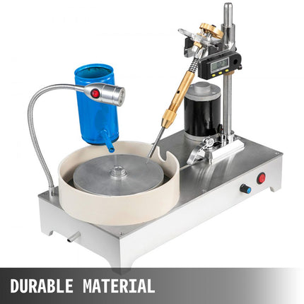 VEVOR Gem Faceting Machine Lapidaire Sieraden Polijstmachine Snelheid 120W 1800RPM, Gem Facetten Machine 150mm, Gem Snijmachine met LCD Precisiemanipulator, Rock Slijpen Polijstmachine voor Gem Jade