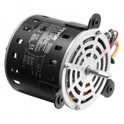 VEVOR 1/2 PK ventilatormotor 2,6A 1300/1100/800rpm 3 versnellingen 15μF/450V condensator
