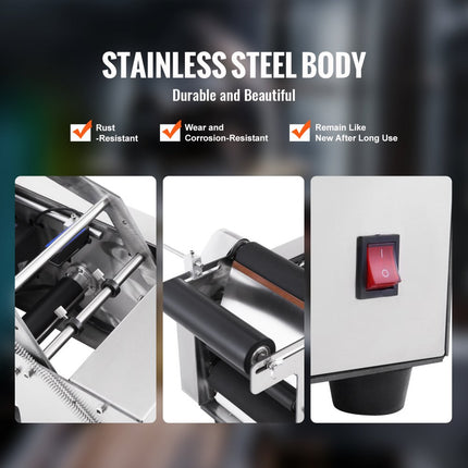 VEVOR Semi-automatische MT-50 fles etiketteermachine Etiket applicator