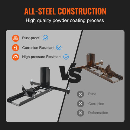 VEVOR Motorfiets Voorwiel Chock Motorbike Stand 381-558.8mm Verstelbare Motorbike Chock Stand Laadvermogen 816.5kg Geschikt voor 76.2-203.2mm Bandbreedte Front Paddock Stand