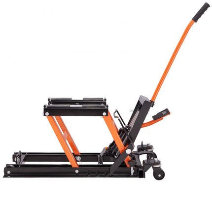 VEVOR hydraulische motorkrik 700 kg draagvermogen motorkrik motorfiets hefplatform montagestandaard motorfiets, verstelbaar 120-385 mm montagestandaard motorlift, motorstandaard in garage en buiten